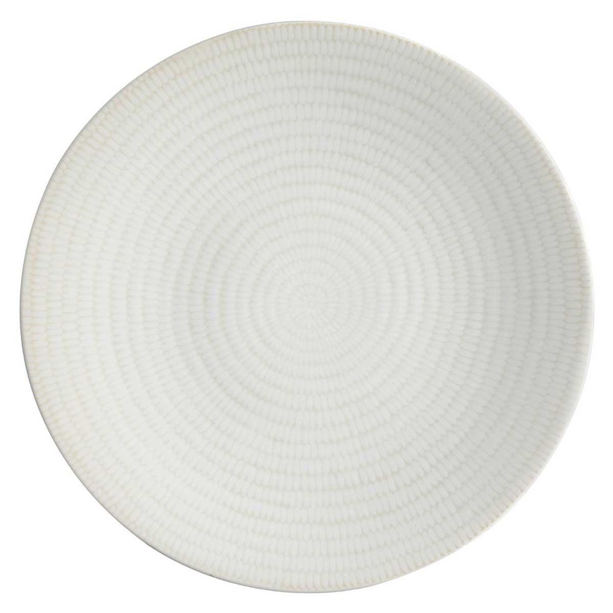 SECRET DE GOURMET Lot de 6 Assiettes Plates  Rice  27cm Blanc