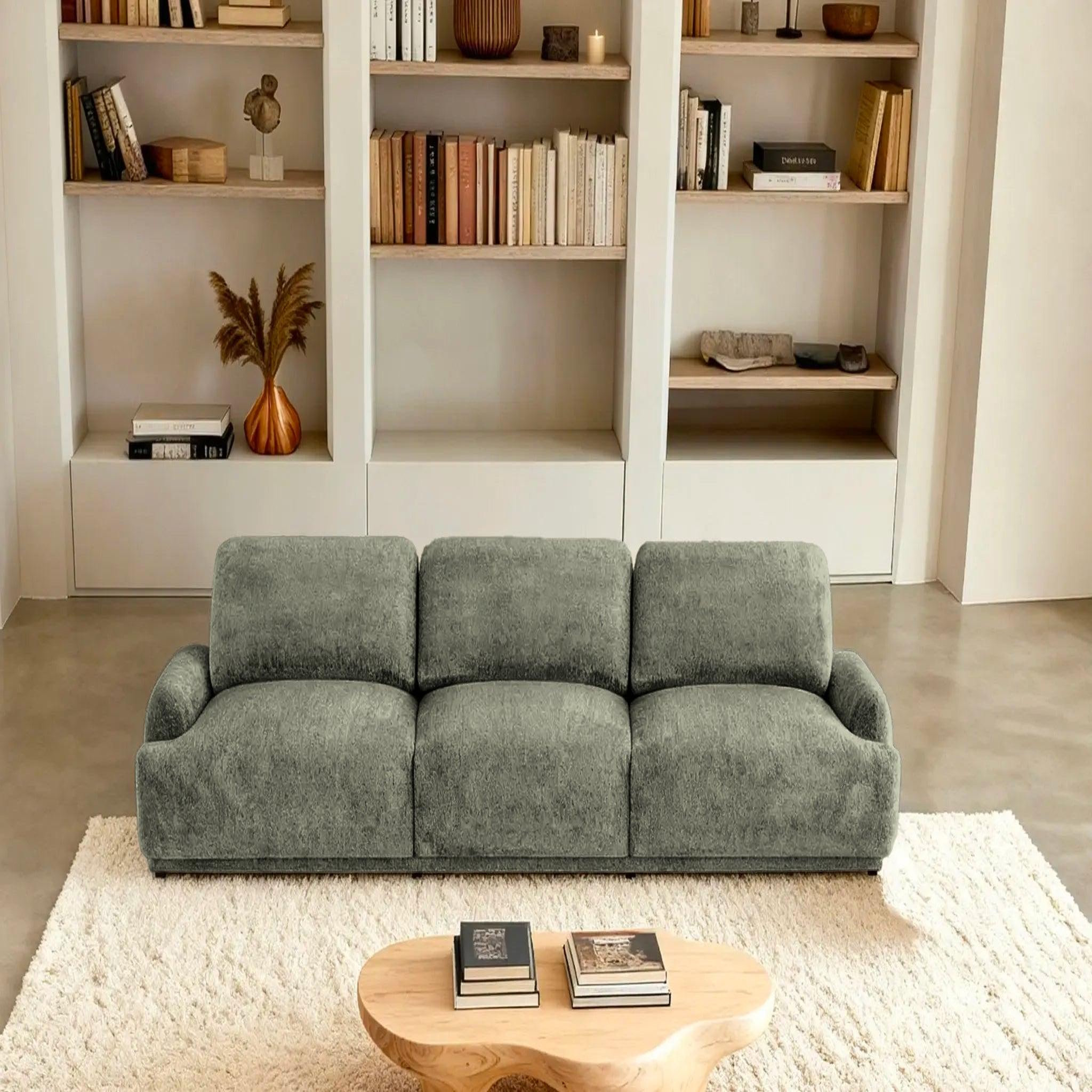 Voir la diapositive 6 : CASANOVA PARIS Rosalie - canapé droit tissu chenille 3 places