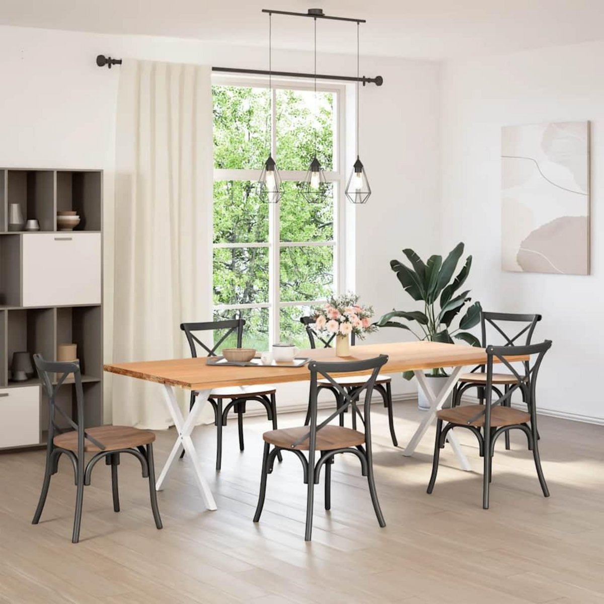 VIDAXL Pieds de table a manger forme de X 2 pcs blanc 70x(72-73) cm