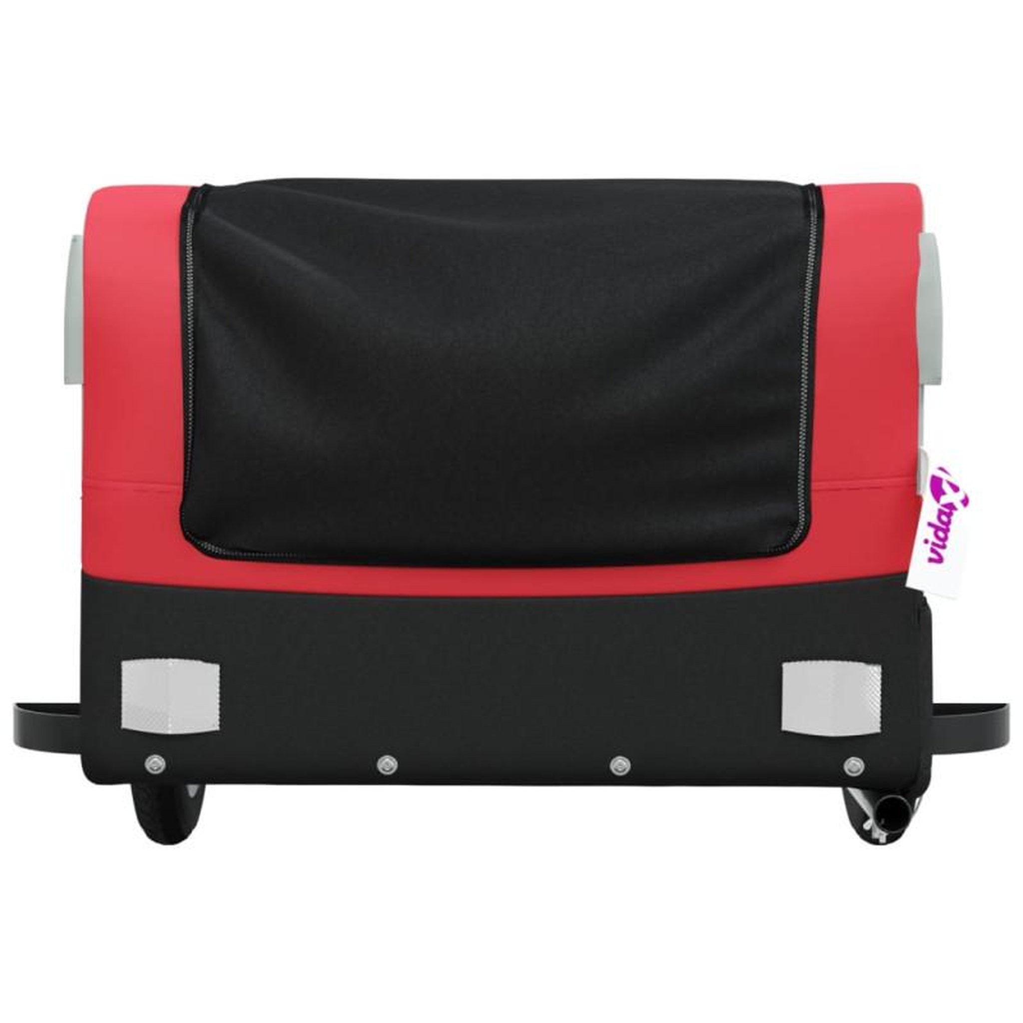 Voir la diapositive 6 : VIDAXL Remorque de vélo noir et rouge 30 kg fer