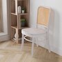 Voir la diapositive 2 : VS VENTA-STOCK Pack de 2 chaises Vesta Couleur Blanc, Bois Massif et Rotin naturel