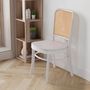 Voir la diapositive 2 : VS VENTA-STOCK Pack de 2 chaises Vesta Couleur Blanc, Bois Massif et Rotin naturel