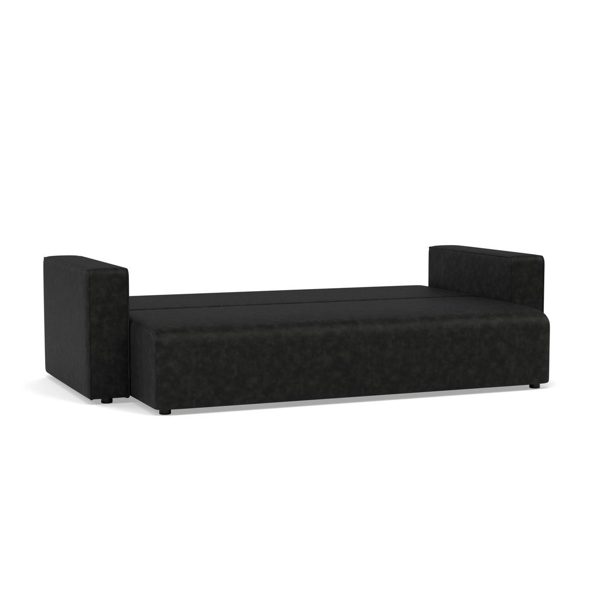 BEST MOBILIER Topaze - canapé droit 3 places convertible avec coffre en simili