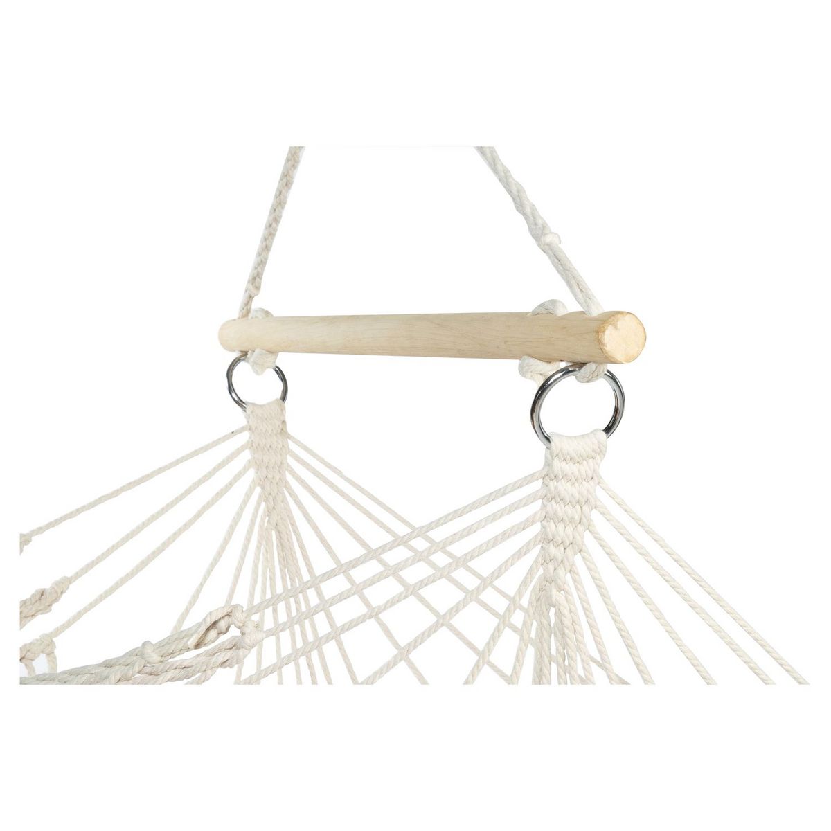 Inkazen Hamac de jardin suspendu en macrame avec coussin beige
