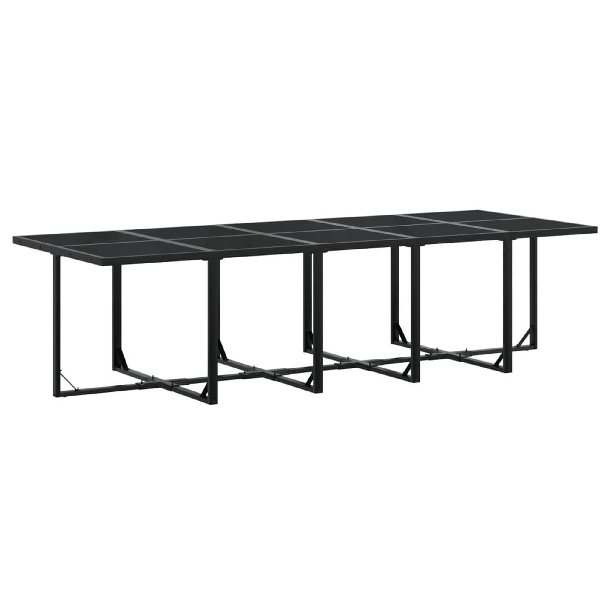 Voir la diapositive 5 : VIDAXL Ensemble a manger de jardin 11 pcs coussins noir resine tressee