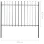 Voir la diapositive 6 : VIDAXL Cloture de jardin avec dessus en lance Acier 1,7 x 1,2 m Noir