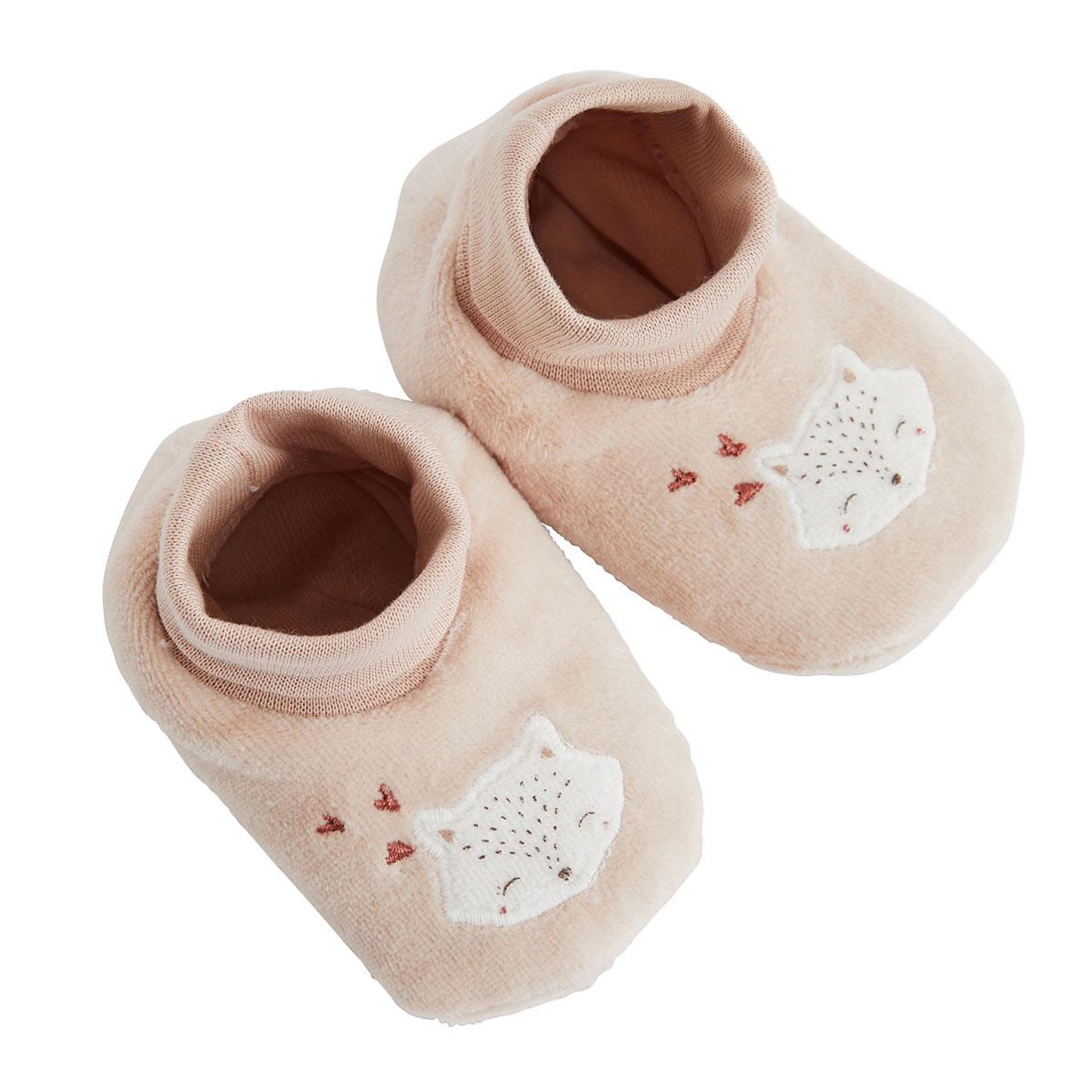 Voir la diapositive 2 : Petit BÃ©guin Chaussons bébé en velours doucette