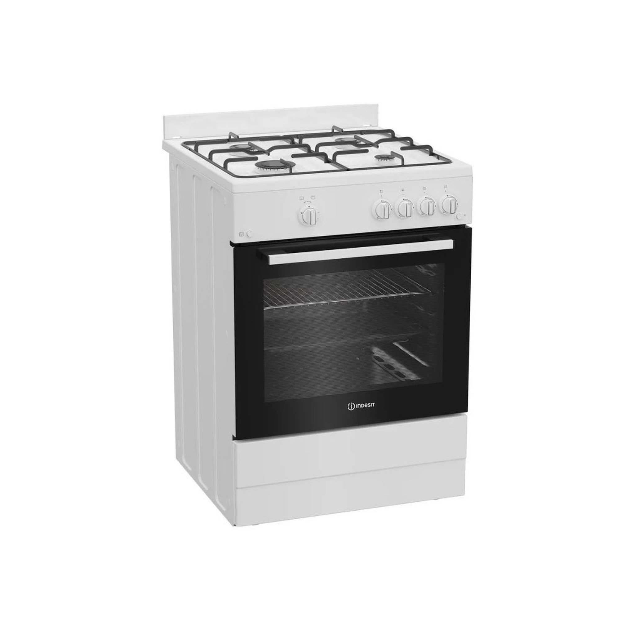 Voir la diapositive 3 : Indesit Cuisinière gaz 60cm 4 feux blanc - I6GGKMWF