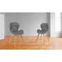 Voir la diapositive 1 : Lot de 2 chaises assise PU pieds bois massif NICKY