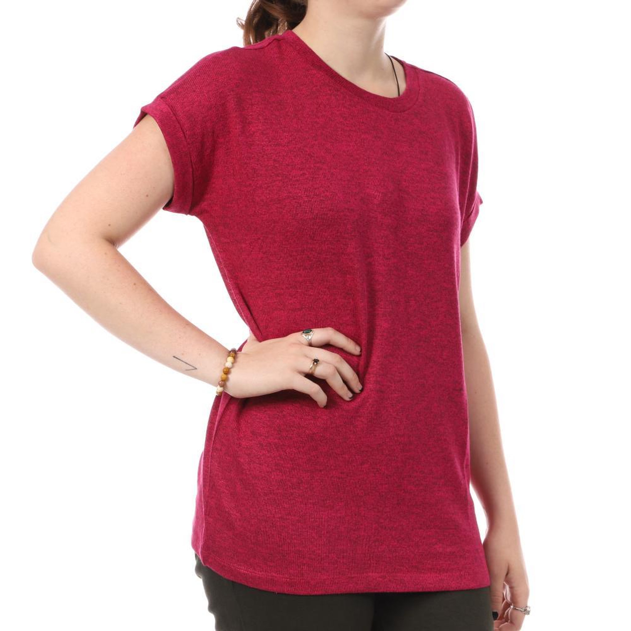 Vero Moda T Shirt Fushia Femme Vero Moda Brianna. Coloris disponibles : Rose