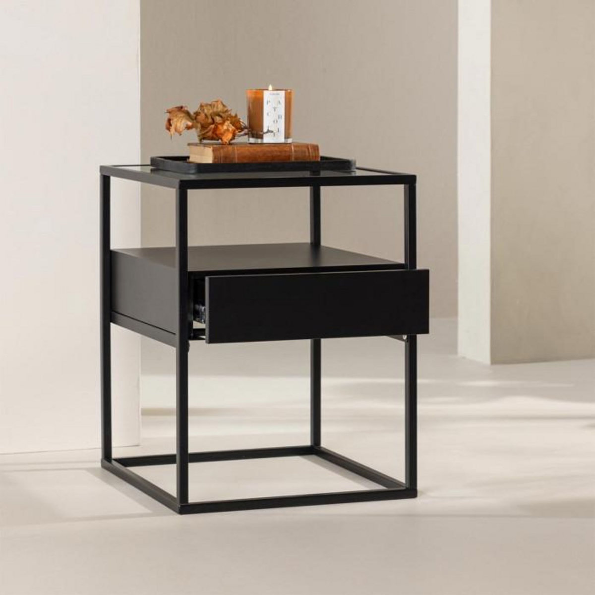 Paris Prix Table d'Appoint Design  Fortaleza  51cm Noir