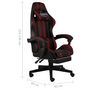 Voir la diapositive 6 : VIDAXL Fauteuil de jeux video et repose-pied Noir/bordeaux Similicuir