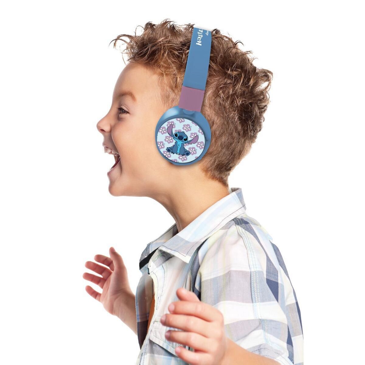 Lexibook Casque 2 en 1 Stitch Bluetooth et Filaire avec limitation de son