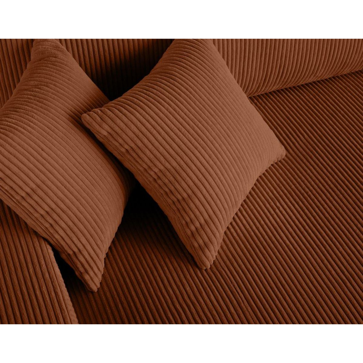 LISA DESIGN Pivoine - canapé droit 3 places - convertible avec coffre - en velours côtelé