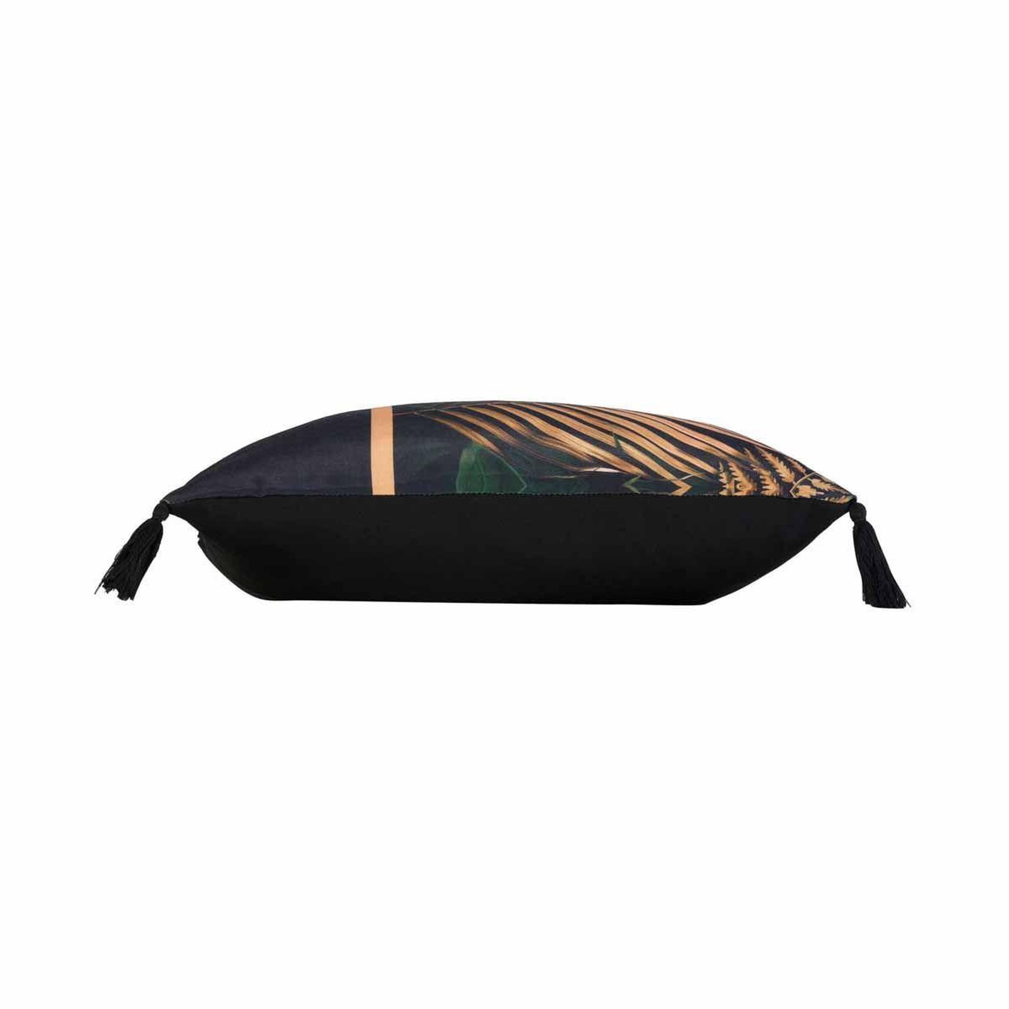 Voir la diapositive 2 : Douceur d'Intérieur Coussin déco imprimé  folidor  45x45cm noir & or