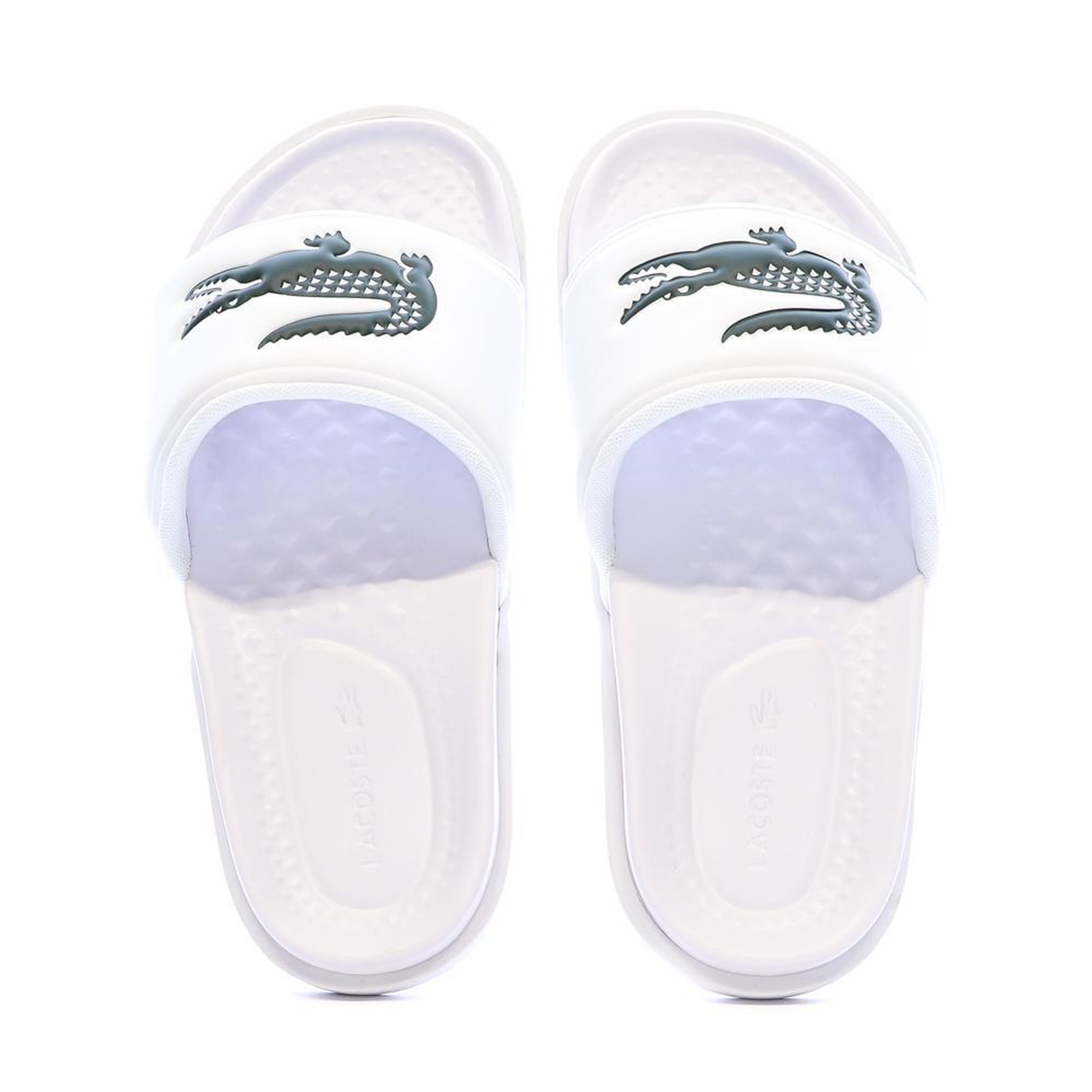 Voir la diapositive 5 : Lacoste Claquettes Blanches Lacoste Serve Slide Dual