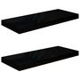 Voir la diapositive 2 : VIDAXL Etagere murale flottante 2 pcs Noir brillant 60x23,5x3,8 cm MDF