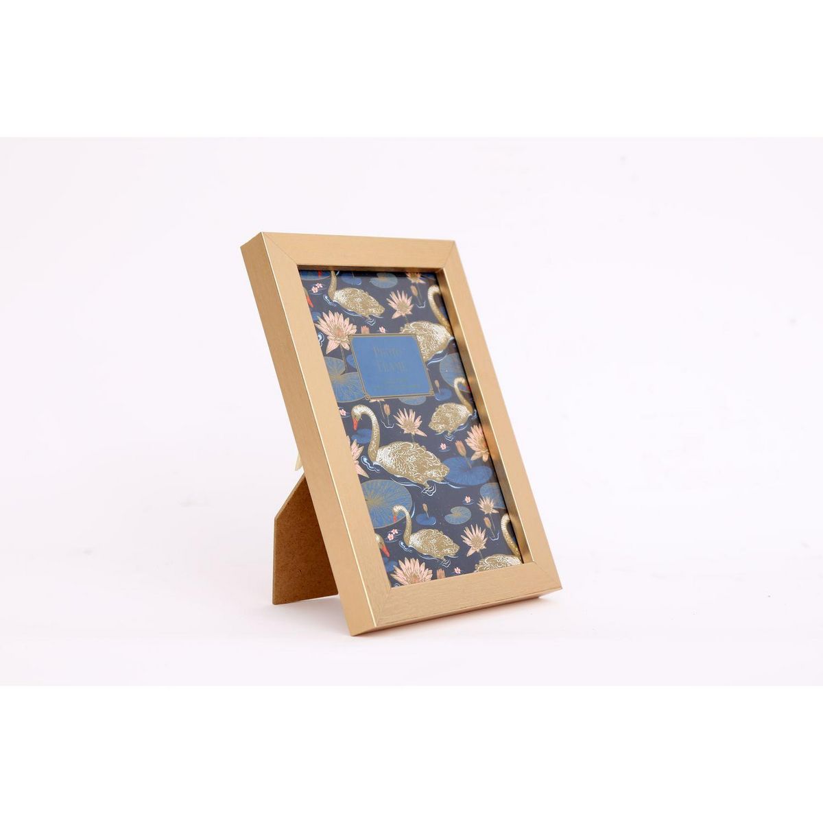 HEART OF THE HOME Cadre photo design Art Décoration Cygne - L. 10 x l. 15 cm - Doré