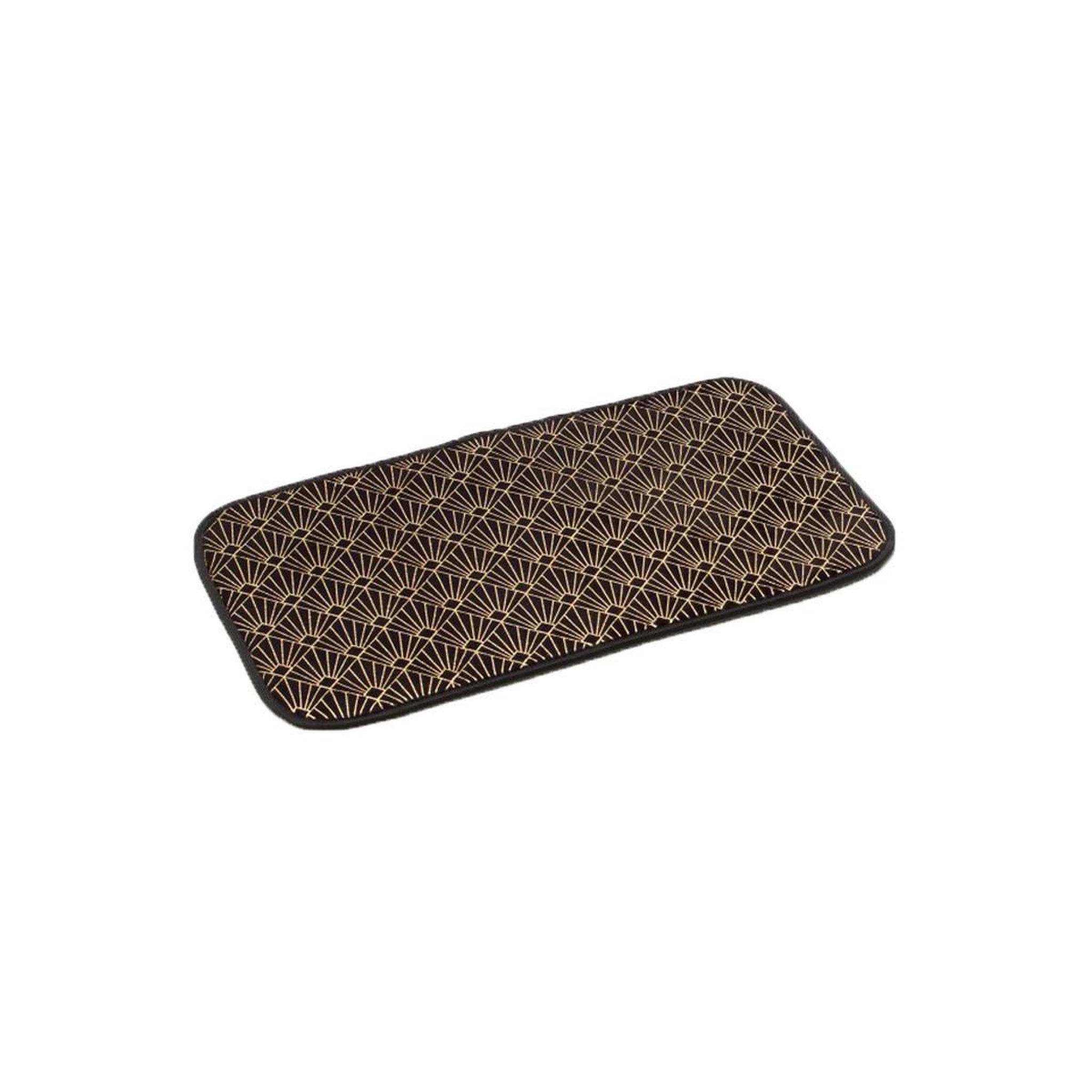 Douceur d'Intérieur Tapis déco velours  graphigold  50x80cm noir