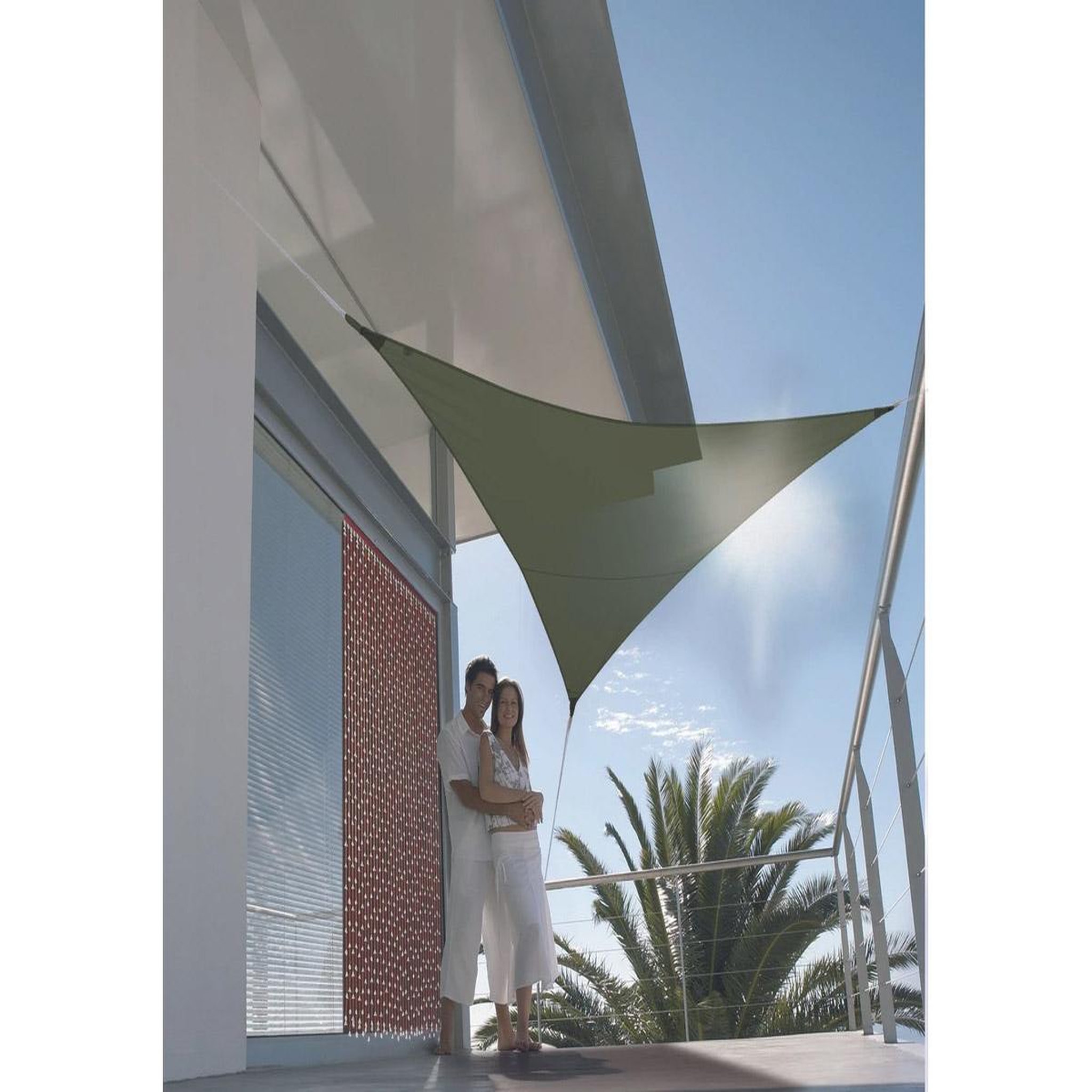 Voir la diapositive 2 : Jardiline Voile d'ombrage triangulaire serenity - 3,60 x 3,60 x 3,60 m - kaki - jardiline