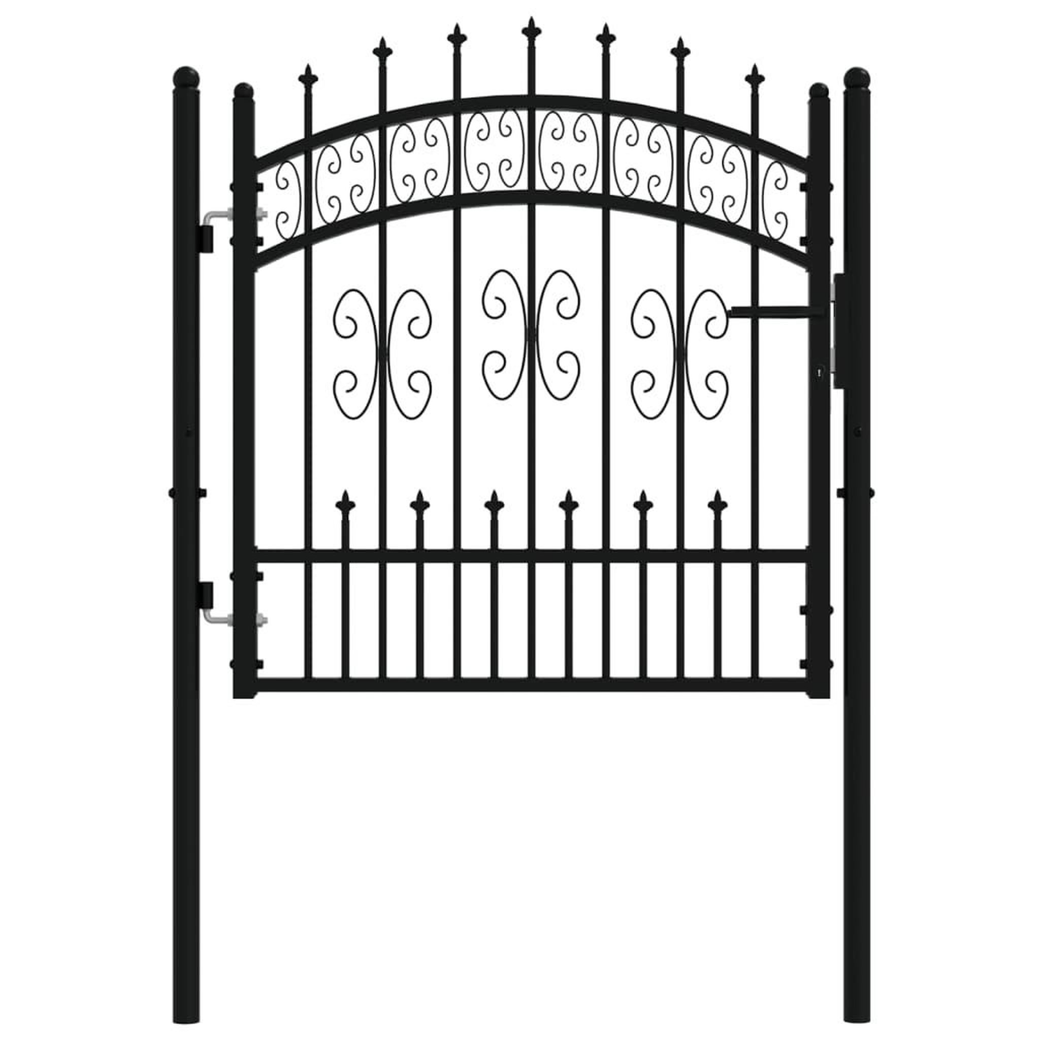Voir la diapositive 2 : VIDAXL Portail et sommet de lance Noir 103x150 cm Acier enduit poudre