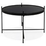 Voir la diapositive 3 : Paris Prix Table Basse Design Ronde  Kamal  63cm Noir