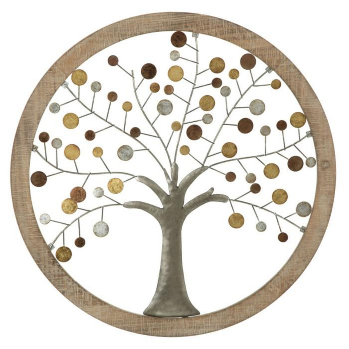 Paris Prix Déco Murale Ronde  Arbre de Vie  61cm Multicolore