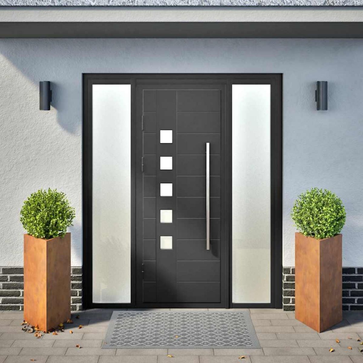 VIDAXL Jardinieres 2 pcs triangulaire acier resistant aux intemperies