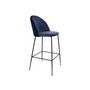 Voir la diapositive 4 : LISA DESIGN Antigua - lot de 2 tabourets de bar - en velours bleu