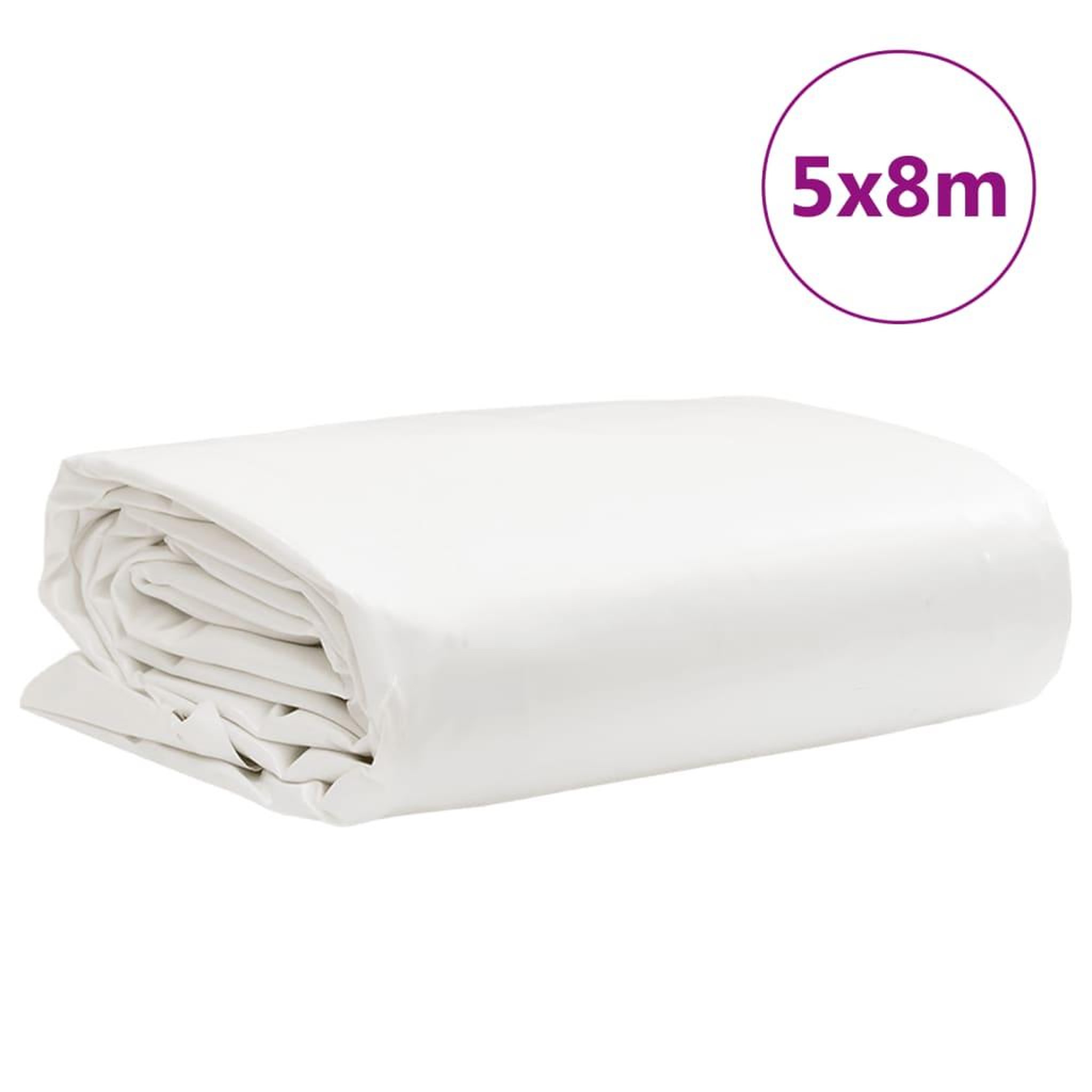 Voir la diapositive 6 : VIDAXL Bache blanc 5x8 m 600 g/m²