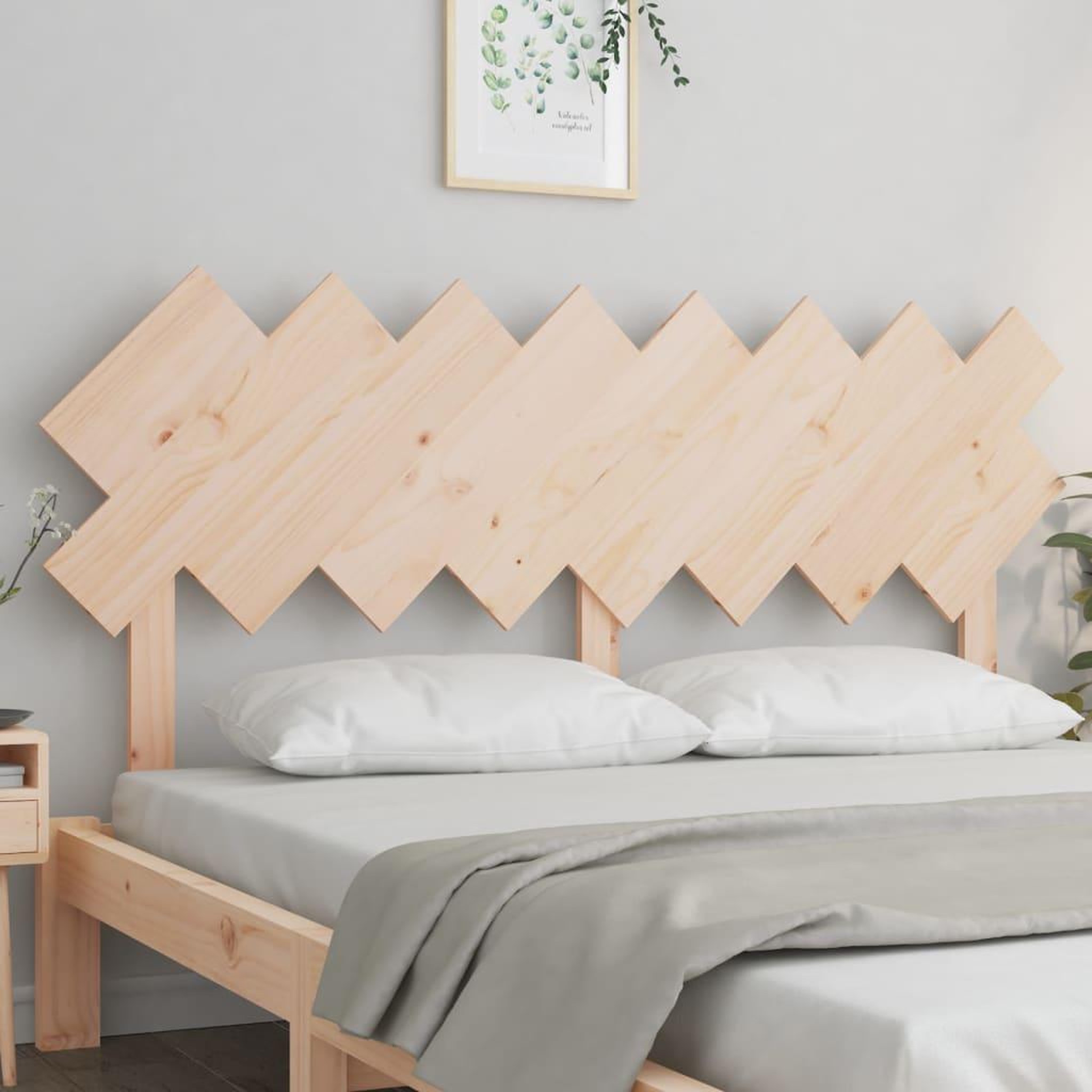 Voir la diapositive 3 : VIDAXL Tete de lit 159,5x3x80,5 cm Bois massif de pin