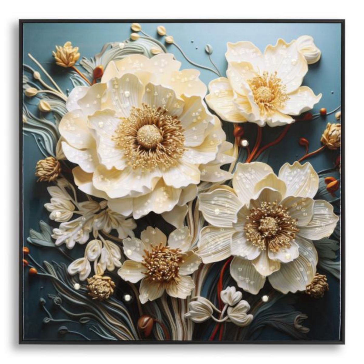 Paris Prix Tableau Imprimé Déco  Narcie  82x82cm Multicolore