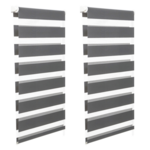 ID MARKET Lot de 2 stores enrouleurs zébrés jour nuit l.40 x H. max 170 CM gris