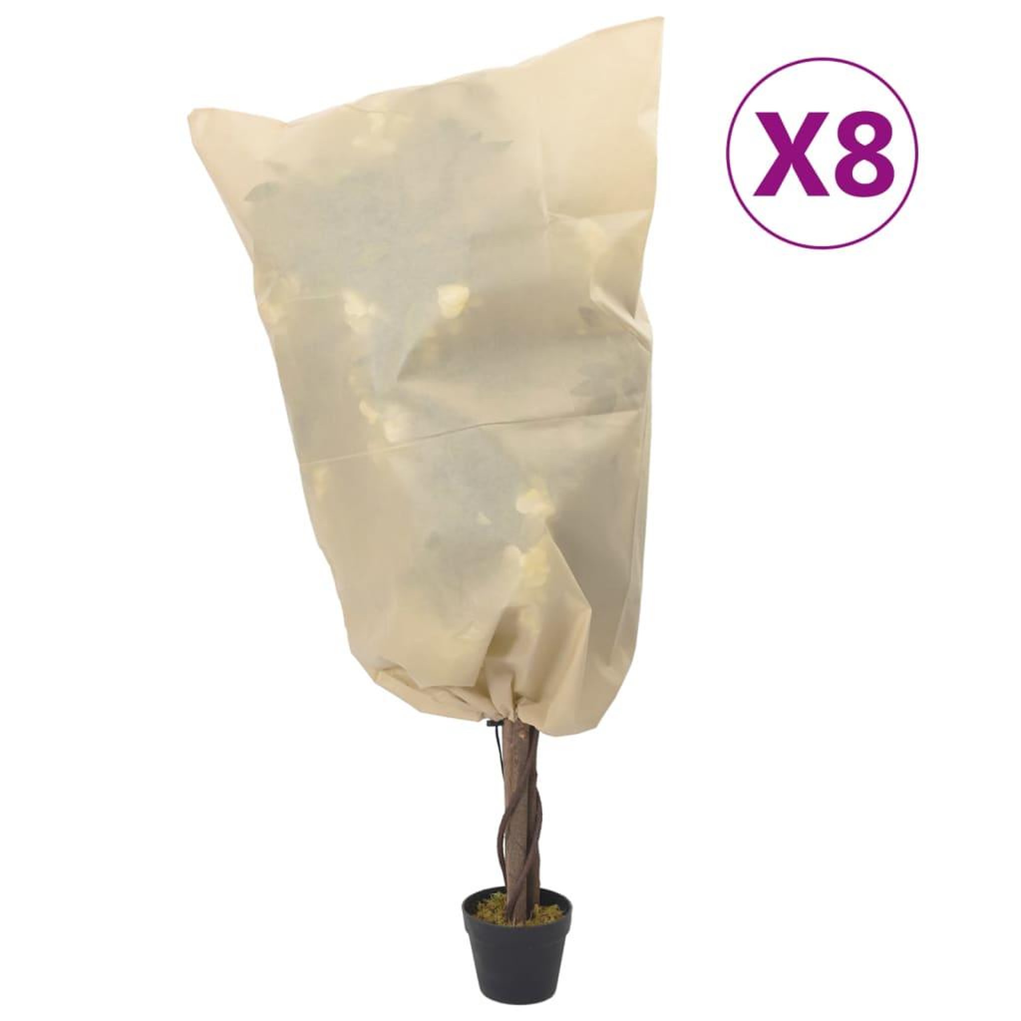 VIDAXL Housses de protection pour plantes avec cordon de serrage 8 pcs
