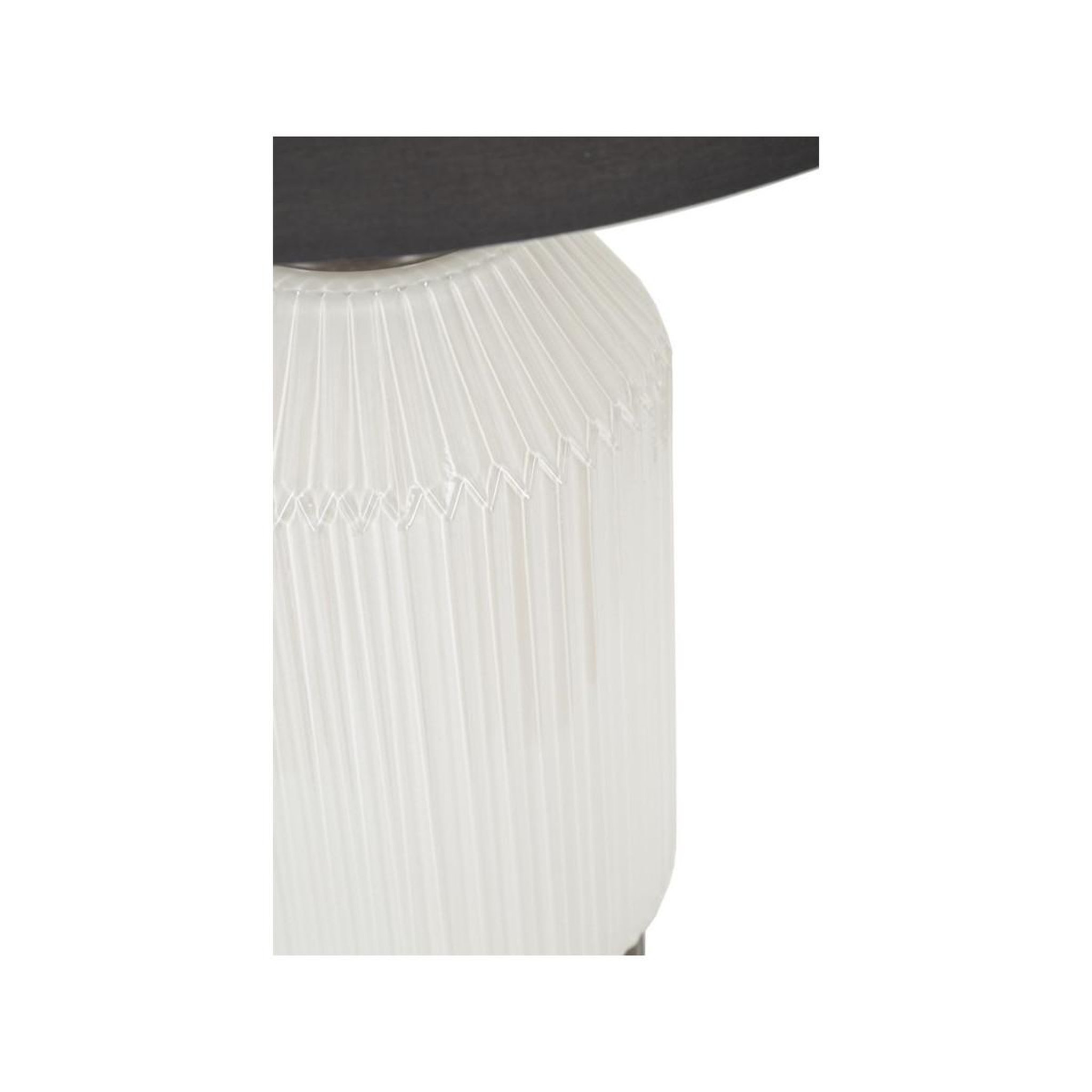 Voir la diapositive 5 : Paris Prix Lampe à poser en verre  brighty  65cm blanc & gris