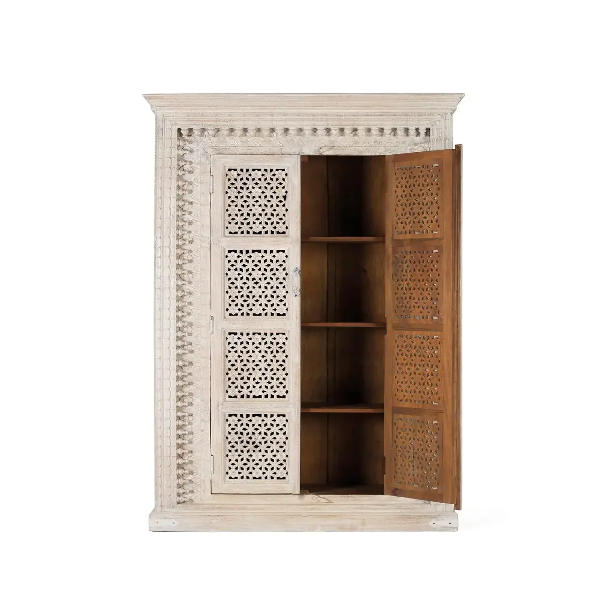 Voir la diapositive 2 : GINER Y COLOMER SL Armoire en bois de manguier 110cm style méditerranéen moderne
