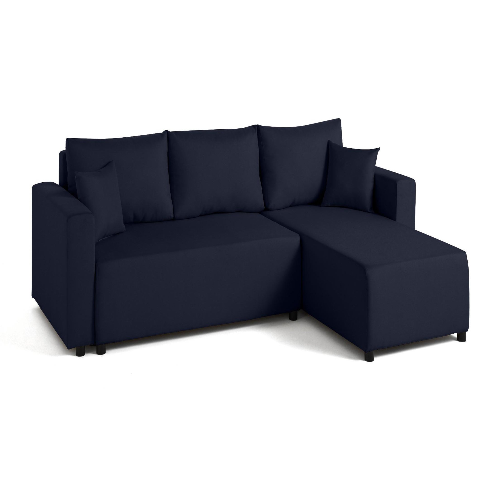 Voir la diapositive 5 : BEST MOBILIER Regala - canapé d'angle réversible - 4 places - convertible avec coffre - en tissu