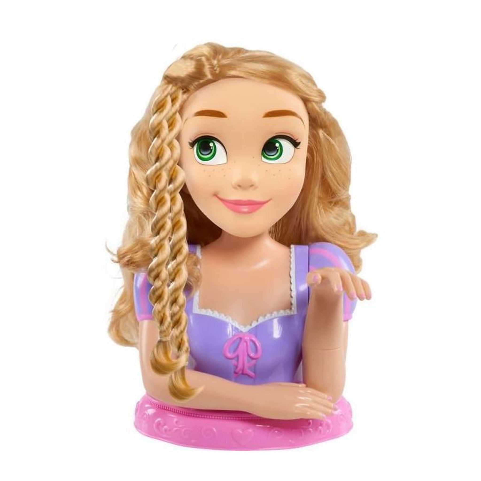 Voir la diapositive 5 : GENERIQUE Tete a coiffer - DISNEY PRINCESSES - Tete a Coiffer Raiponce Deluxe - 12 accessoires, faux flacon de vernis, guide coiffure