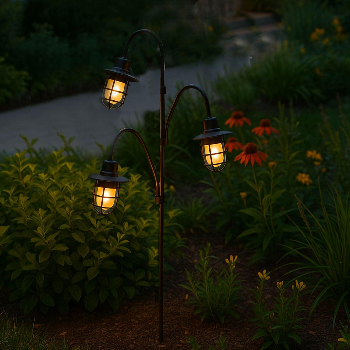 Lumisky Lampe extérieure nomade BERRY SPIKE Noir Plastique H74CM