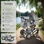 Voir la diapositive 2 : tectake Poussette combinée 2-en-1 pliable avec harnais à 5 points, frein, arceau de sécurité et dragonne gris