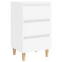 Voir la diapositive 2 : VIDAXL Table de chevet avec pieds en bois solide Blanc 40x35x69 cm