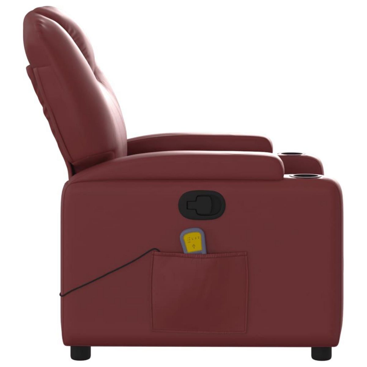 VIDAXL Fauteuil de massage inclinable Rouge bordeaux Similicuir