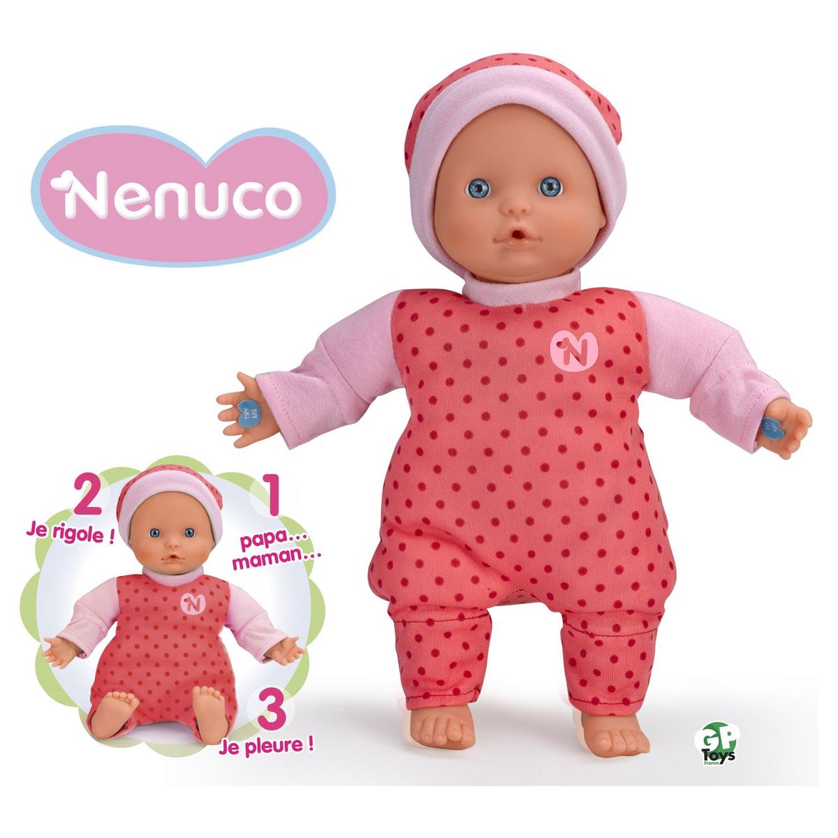 GP TOYS Poupée Nenuco Poupon 3 fonctions - Rose
