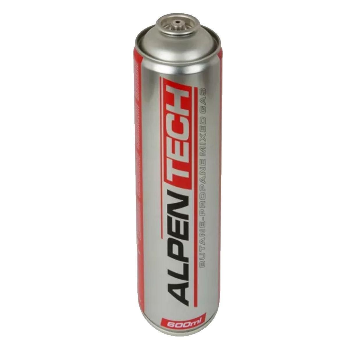 ALPENTECH Pack de 12 Cartouches de gaz 330gr Butane propane mix 600ml Valve 7/16 ALPENTECH