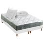 Voir la diapositive 3 : IDLITERIE Ensemble matelas Ressort 7 zones HYGGE + Sommier + couette + oreillers Fabriqué en France