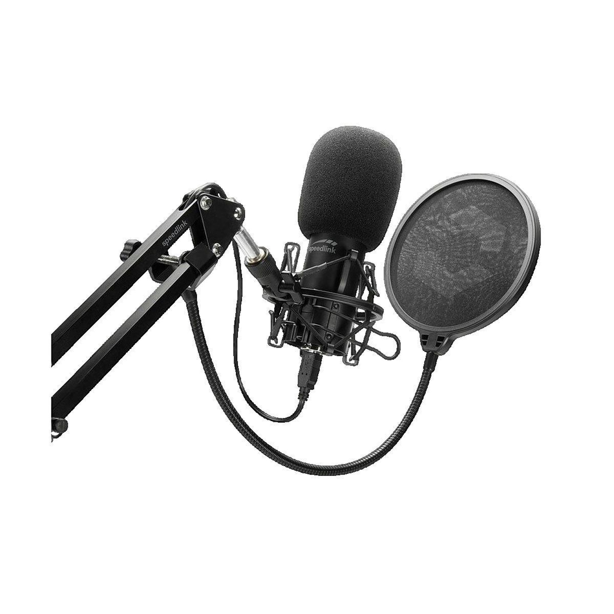 Speedlink Kit de Démarrage Speed-Link pour Streaming avec Microphone à Condensateur Cardioïde