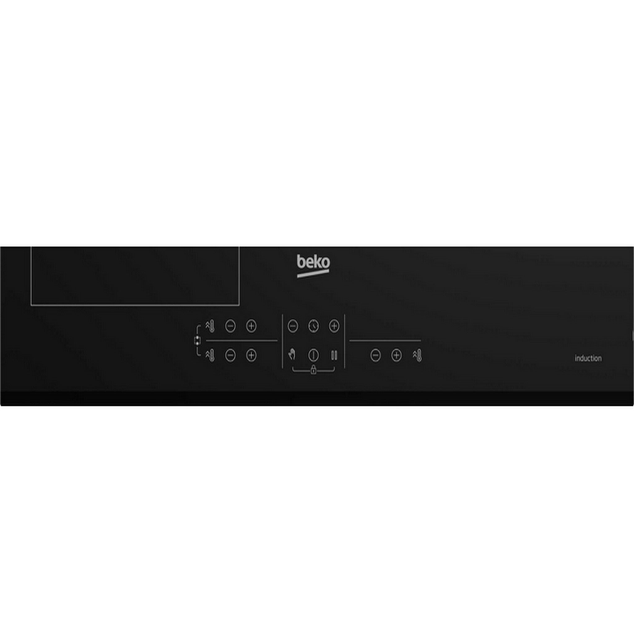 Voir la diapositive 4 : Beko Table de cuissson à induction 60cm 3 feux 7200w noir - HII63201FMTB