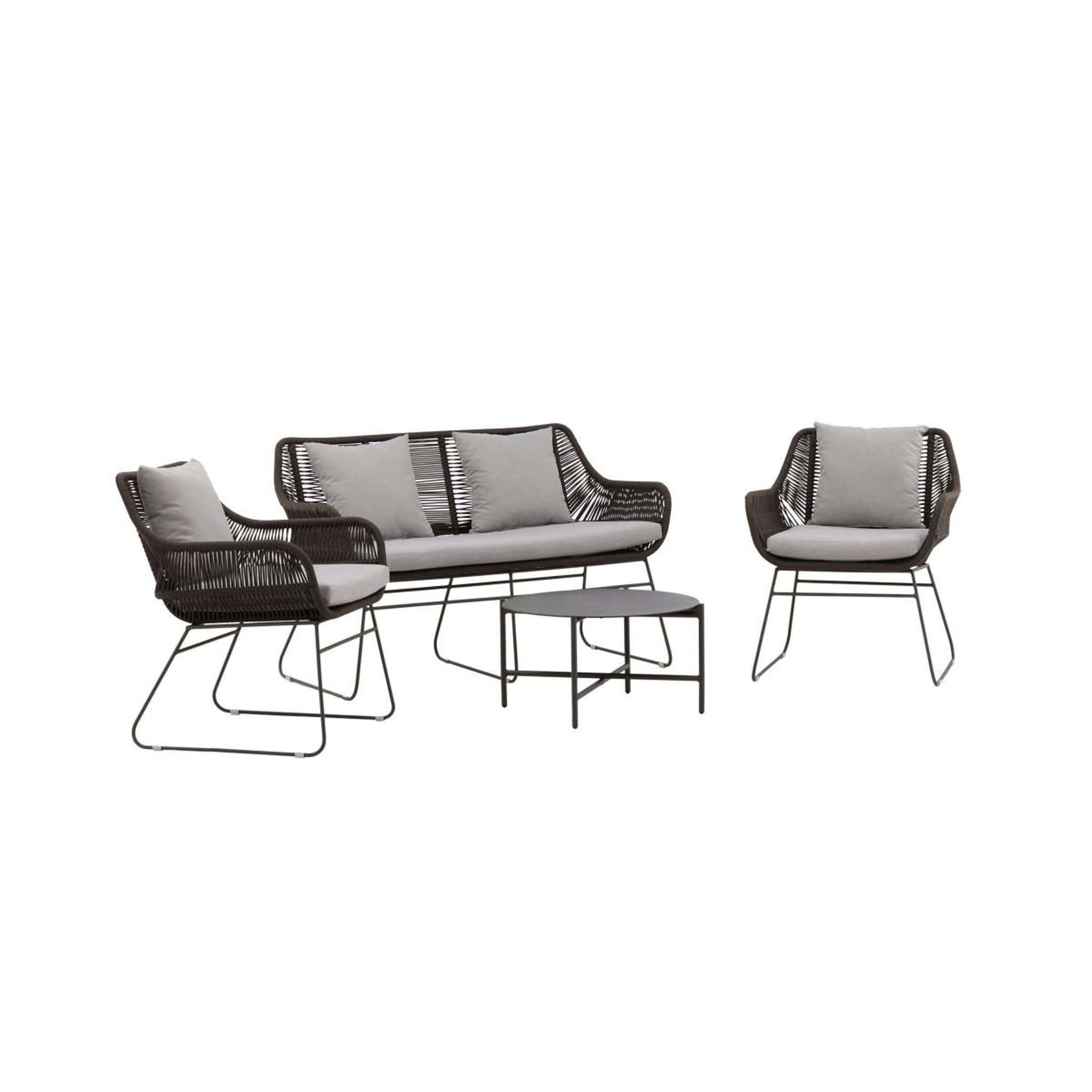 Voir la diapositive 2 : Paris Prix Salon de jardin  davao  133cm marron & gris