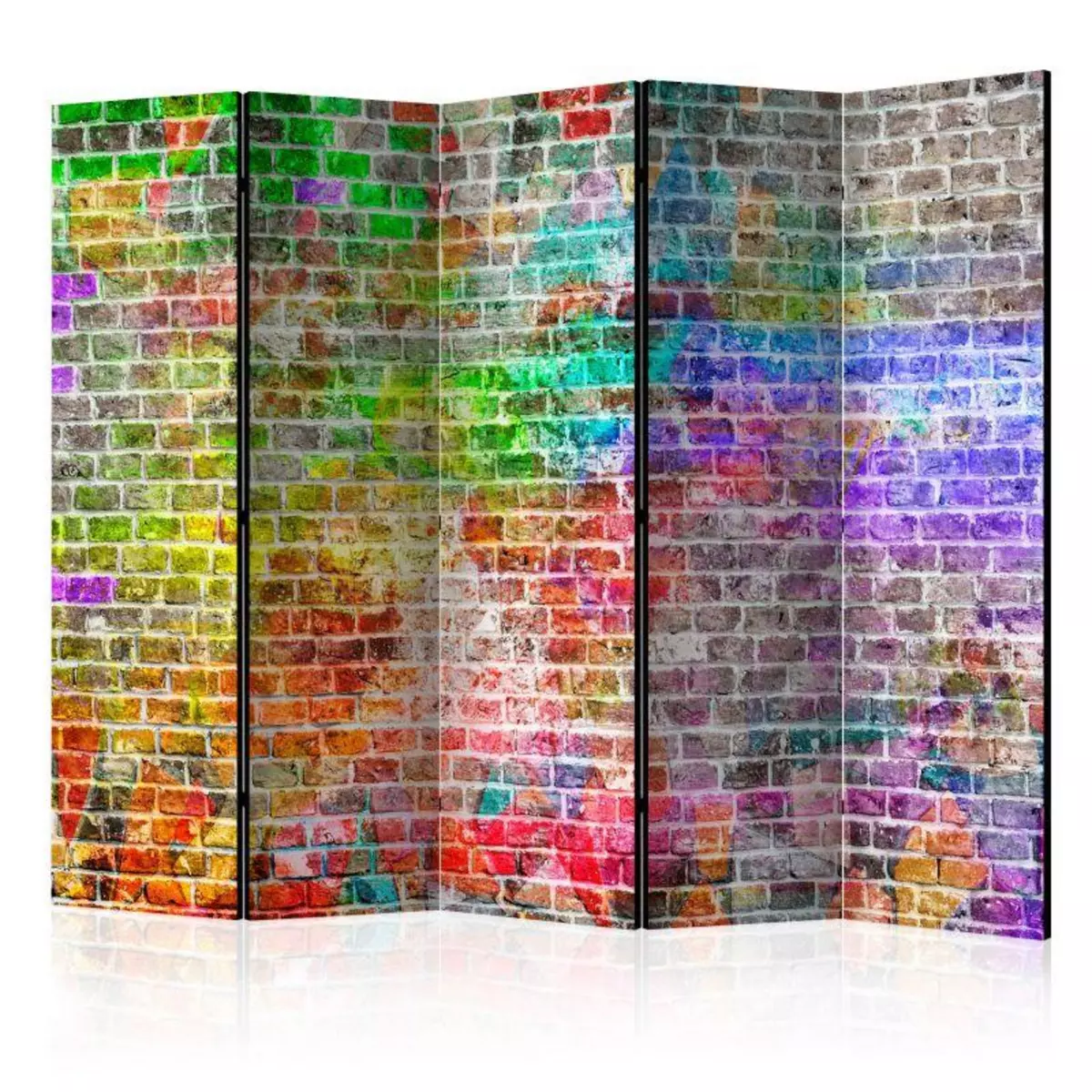 Paris Prix Paravent 5 Volets  Rainbow Wall  172x225cm