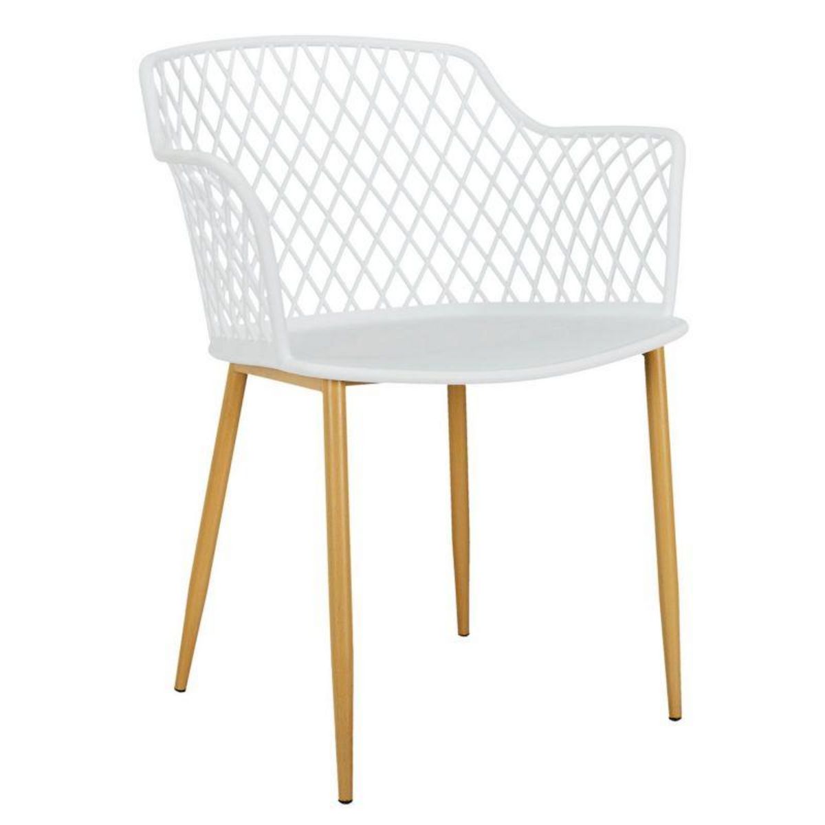 Paris Prix Lot de 4 Fauteuils Design  Malaga  80cm Blanc